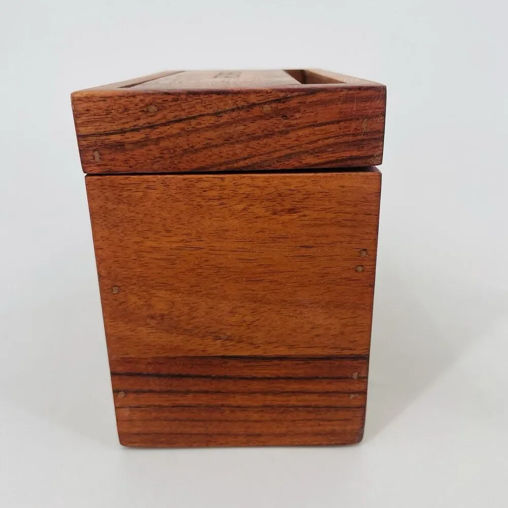 Our Table Acacia Wood Recipe Box Groove On Lid Bed Bath Beyond *No Cards NEW